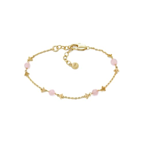 Emporio Armani Pulsera de mujer de acero inoxidable o latón con cierre de langosta en tono dorado