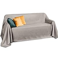 Beautissu Roantica deken 210x280c, bankdeken in suède-look als