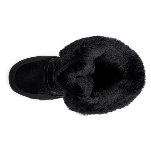 Image of HOBIBEAR Kids Winter Snow Boots Waterproof Outdoor Warm Faux Fur Lined Shoes