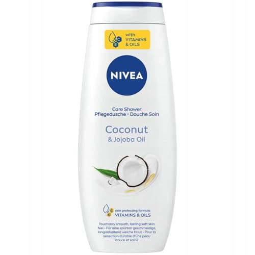 NIVEA Coconut & Jojoba Oil Nourishing Shower Gel 3-Pack, 500 ml Each – Mild Daily Body Cleanser with Tropical Coconut Fragrance for Everyday Use image 2