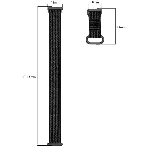 Correa de nylon para Huawei Band 8 y 9 negra y gris miniatura 5