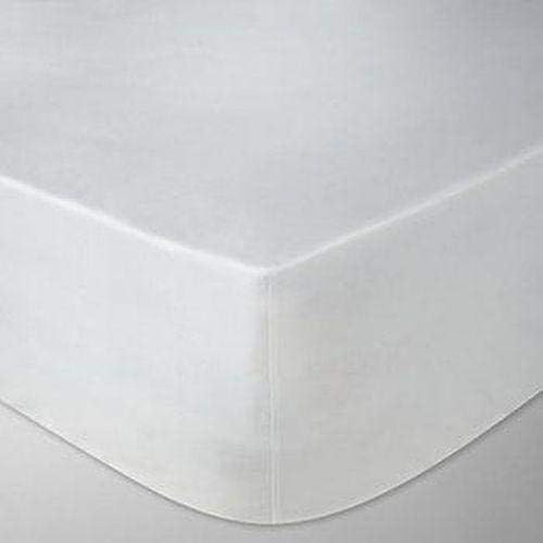 400 Thread Egyptian Cotton Fitted Bed Sheet Luxury Hotel Quality (White, Double)