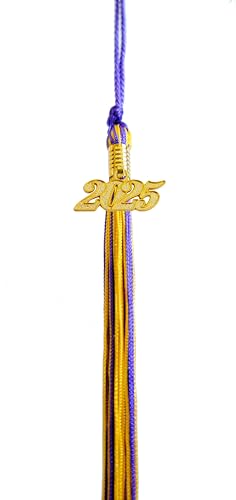 Image of Graduation Tassel 2025, Purple and Gold Tassel 2025