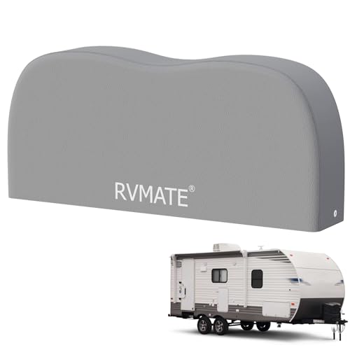 Image of RVMATE RV Tire Covers, Dual Axle Wheel Cover (1 Pack) Fits 30 inch-33 inch Diameter Tires, Waterproof Anti-UV Grey Dual Tire Covers RV Accessories for Truck /Trailer