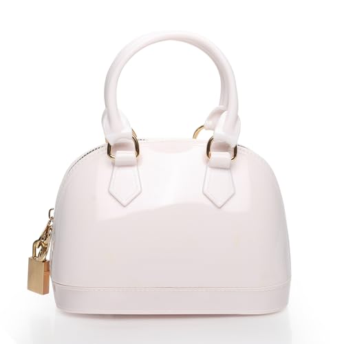 Image of Jelly Crossbody Purse Shoulder Bag, Candy Color Tote Satchel Top-Handle Handbags for Women