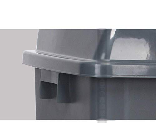 Bote de Basura Gris, sin Tapa, para Exteriores, de Gran Capacidad, para restaurantes, hoteles, Grueso, Antideslizante, para Interiores y Exteriores, 100 l (Gris, 40 l)