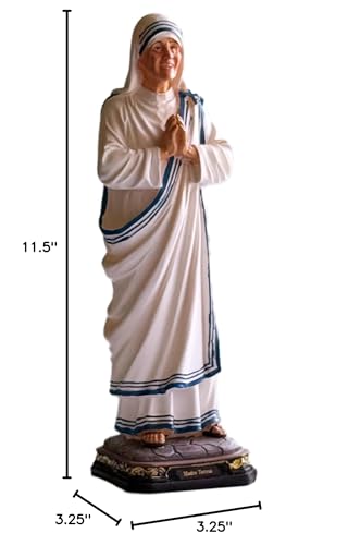 Estatua Madre Teresa de Calcuta de resina 11.5 pulgadas miniatura 7