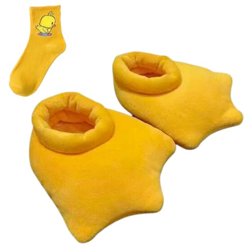 Duck Slippers for Women, Duck Feet Slippers, Unisex Novelty Animal Memory Foam House Shoes