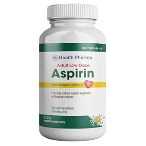 Aspirin 81 mg (1000 Enteric Coated Tablets) | Adult Low Dose Strength Pain Reliever (NSAID) | Safe Pain Relief for Minor Aches and Pain | Value Pack Generic