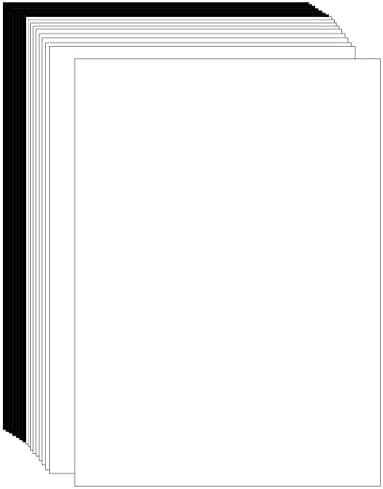 White Black Mixed Cardstock Paper, 30 Sheets Card Stock Thick Paper 92 lb/250 gsm Colored Paper. 8.5 x 11 inch, Heavy Weight Cover Stock Craft for Arts Crafts DIY, Invitations, Card Making, Printing