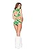 Roma Women's Ravewear Festival Cutout Crop Top, Grass, Medium/Large