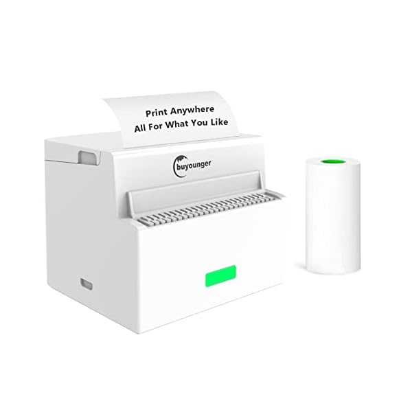 Buyounger Mini Drucker Mobiler Fotodrucker für Smartphone Multifunktionsgerät Bluetooth Drucker Klein Handy Sticker…