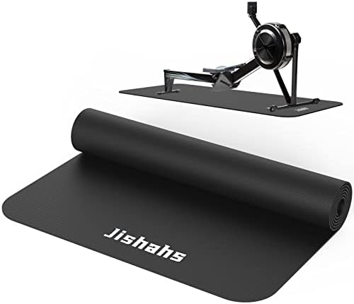 JISHAHS Universal Indoor Rowing Machine Mat- 8.5 x 2.3 FT Exercise Equipment Mat for Concept 2, Nordictrac, Sunny, Hydrow etc. Extra Long Non-Slip and Waterproof, Under Rower Floors Protection