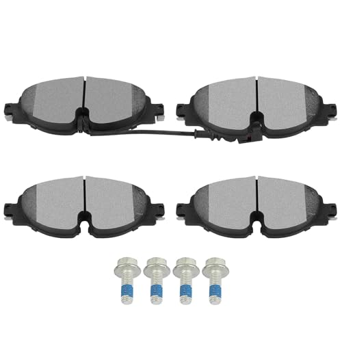 Image of SCITOO D1760 Ceramic Brake Pads Sets Front w /Hardware Replacement For Audi For A3 /For A3 Quattro /For TT Quattro, For Volkswagen For Golf /For Golf Alltrack /For Golf SportWagen /For GTI /For Jetta