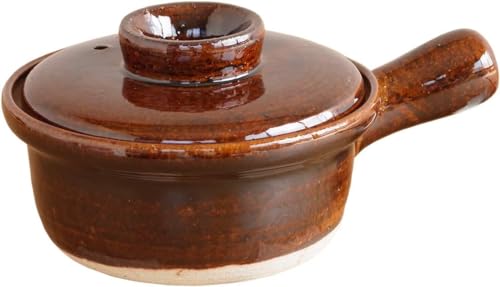 耐熱片手雑炊鍋 茶の商品画像