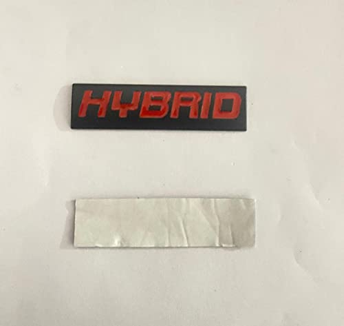 Image of Emblems for Car & Bike Metal Lo.go and Grill Me.tal Lo.go, Auto Accessories for Car Emblem 3D Badge Auto Racing Sport Sticker Grand Tourer Decal. (Hybrid Black RED Sticker)