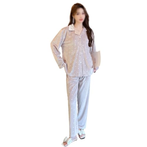 Pyjama en velours doré pour femme chic à porter à la maison