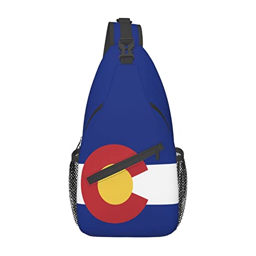 Mochila bandolera unisex color negro miniatura 2