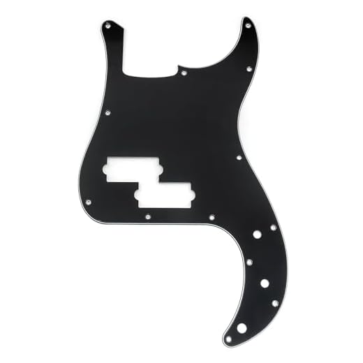 Musiclily Pro 13 Agujeros Bajo Golpeador Pickguard para Squier Sonic Precision Bass, 3 capas Negro