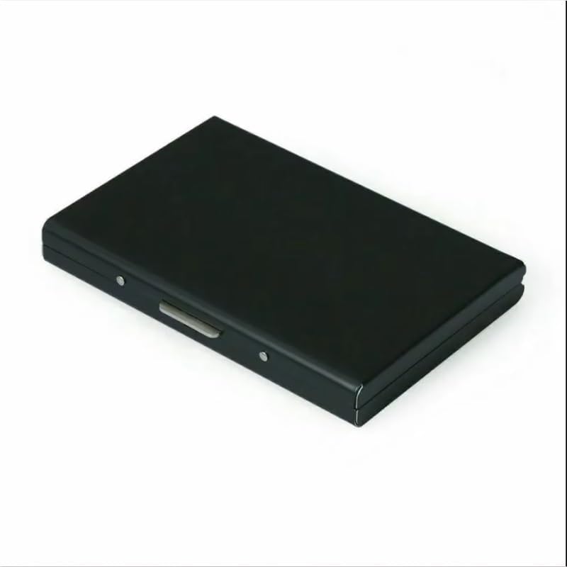 Card Holder Aluminum Metal Bank Card ID Card Storage Blocking Slim Wallet Thin Credit Cards Case(D)
