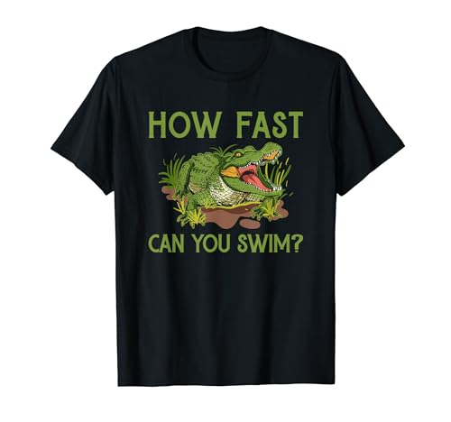 Funny Swimmer Crocodile Swimming Humor How Fast You Can Swim