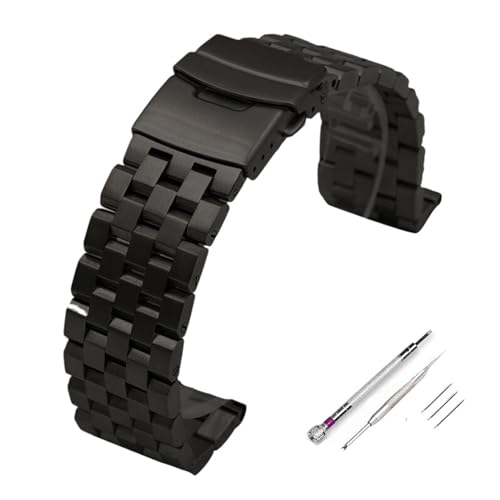 20mm 22mm 24mm 26mm Full Stainless Steel Flat Interface Watch Band Straps Wristband With Tools