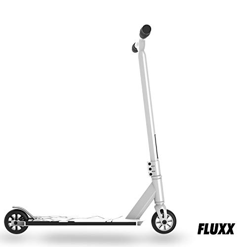Fluxx Ssx Pro Stunt Scooter, Best Entry Level Trick Scooter With 100Mm Aluminum Alloy Rim Pu Wheels, Lightweight Bmx Freestyle Kick Scooter For Beginners Kids 8 Years And Up (White) #TOP6