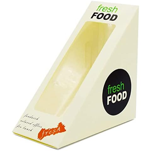 20pcs Triangle Sandwich Boxes with Window Sandwich Wedge Box Food Packaging Takeaway Boxes for Bakery Dessert Cover