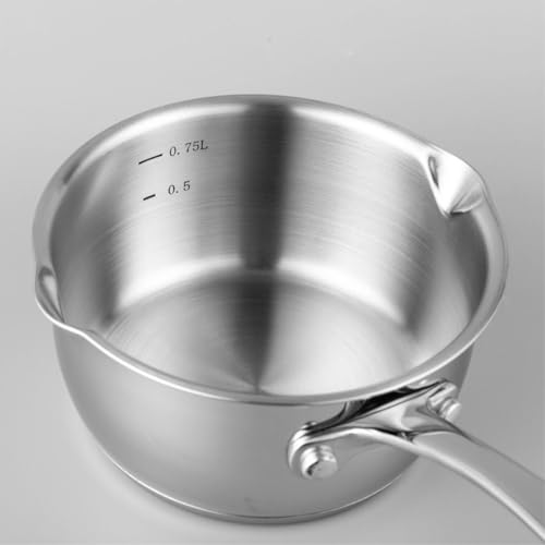 Pot à lait en acier inoxydable double bec verseur durable et élégant