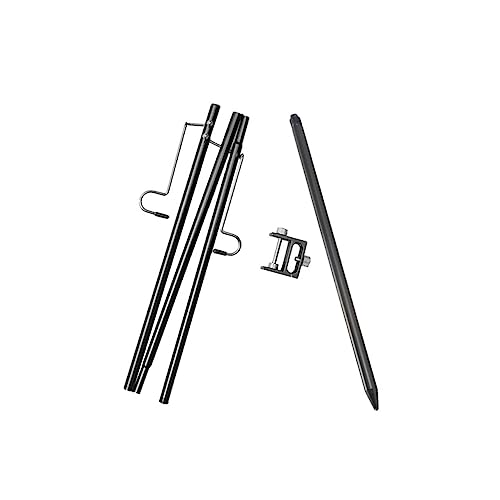 KESYOO 1Set Folding Light Stand for Camping Fishing and Outdoor Activities Lightweight Light Holder with Dual Hooks for Secure Attachment Black