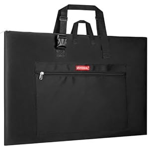 GOTIDEAL Große Kunst-Portfolio-Tasche Schwarz
