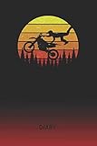  Diary: Blank Motocross Bike Stunt Personal Writing Memoir  Old School Retro Vintage Sunset 80s Cover  Daily Journaling for Writers & Journalists  ... Set Goals & Write about your Life & Interests