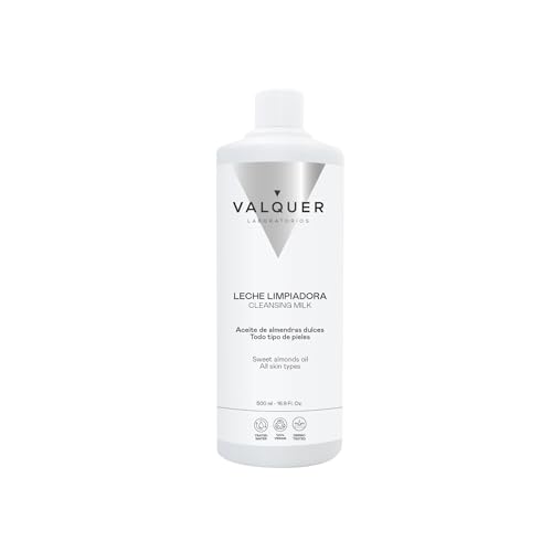 Valquer Origins Leche Limpiadora Facial con Aceite de Almendras | Desmaquillante Vegano de Limpieza Profunda | Hidrata y Suaviza Todo Tipo de Piel | 500 ml