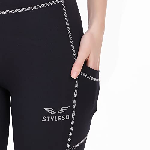 Image of Yoga Pants for Women High Waisted Stretchable Workout Jeggings with Pockets.