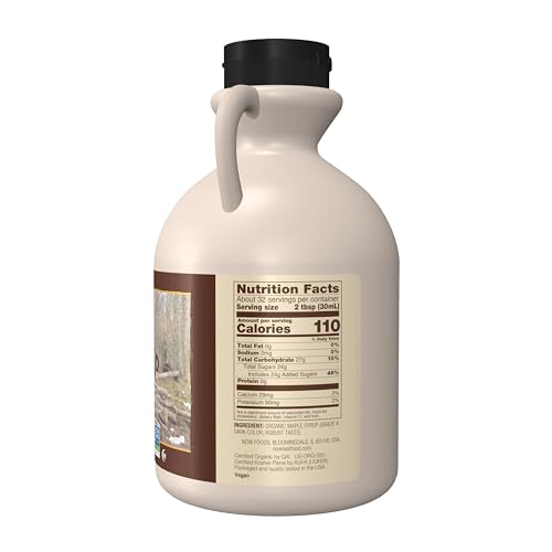 image for NOW Foods, Certified Organic Maple Syrup, Grade A Dark Color, Certifie