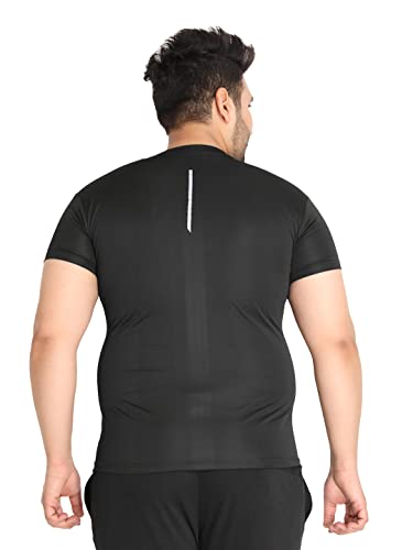 Image of CHKOKKO Men's Polyester Regular Fit Solid Sports T-Shirt