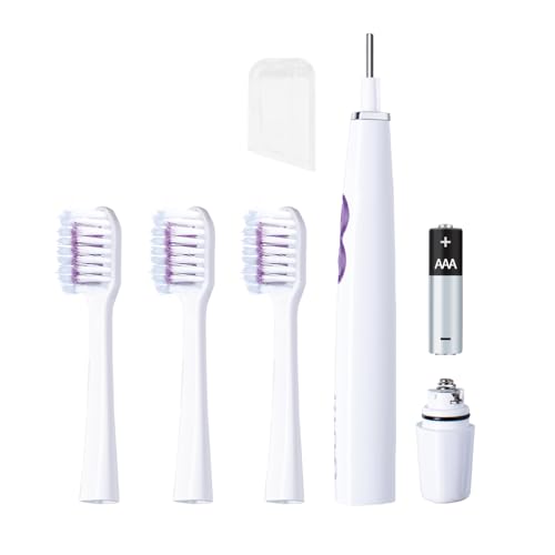 GUM SONIC ORTHO batteriebetriebene elektrische Schallzahnbürste | Für Zahnspangenträger entwickelt | Sanft zu Zähnen und Zahnfleisch | X1 Bürste, X2 Ersatzköpfe, X1 AAA-Batterie, X1 Bonusprobe | Weiß – Bild 7