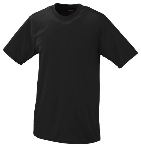 Augusta Sportswear boys Wicking Tee T Shirt, Black, Large US