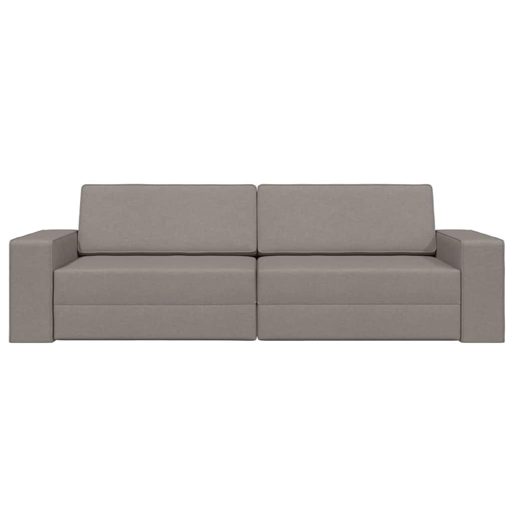 Sofa z funkcją spania, kolor taupe, 245 x 78 x 77 cm, aksamitna kanapa z metalową ramą, łóżko składane do salonu, pokoju gościnnego, trwała