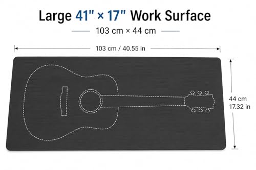 Tapis de travail pour guitare IRSTBL pour changer vos cordes sans rayures - 3