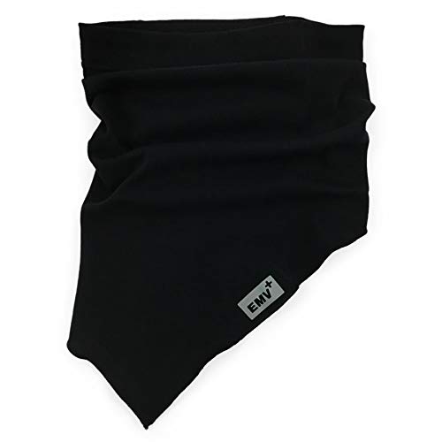 EMV+ Bufanda antirradiación, 100% fibra plateada contra la radiación del teléfono, WiFi y 5G (negro)