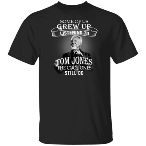 Some of Us Grew Up Listening to T.om J.Ones The Cool Ones Still Do T Shirt (US, Alpha, Medium, Regular, Regular, Black)
