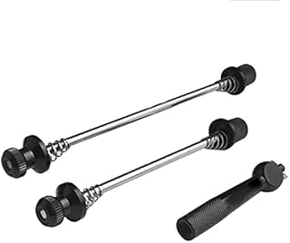 Quick Release Skewer Set for Bicycle Axle Lever Safety Anti-Theft Accessories Outdoor Cycling Wheels Locking(Black)