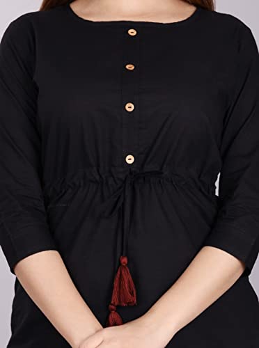 Image of Shiva Fab Short Kurti for Women | Embroidered Straight Rayon Kurta | Round Neck Full Sleeves Short Kurti for Women's