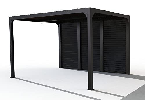 Habrita Pérgola bioclimática + ventel aluminio Moves lateral 3,60 m - 10,80 m2 - Alu