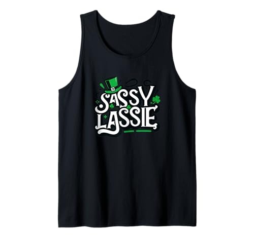 St Patricks Day Sassy Lassie womens Camiseta sin Mangas