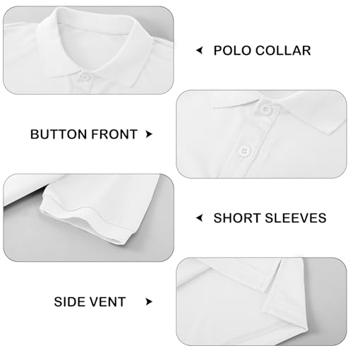 Image of Boy Polo Shirt Pique School Uniform Shirt for Kid Golf Top Youth Boy 5-14Y