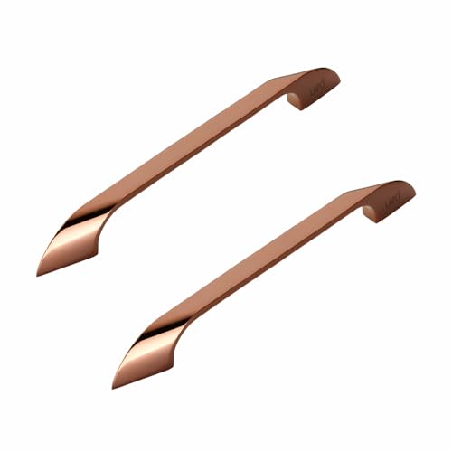 Image of LAPO 10 Inch Cabinet Handles for Drawer & Wardrobe, Suitable for Kitchen & Almirah Use, Rust Free Material, Easy Fit Design, 3 Years Warranty (224mm, PVD Rose Gold Finish, Pack of 2) - Twist