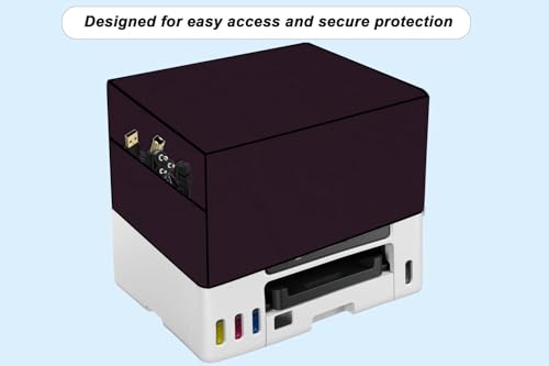 Image of The Furnishing Tree Polyester Waterproof & Dustproof Printer Cover - Compatible with Auto Duplex Laser Brother DCP-L2520D Printers, Heavy-Duty Maroon Polyester , Dimensions in DxWxH - ( 40x42x26 CM)
