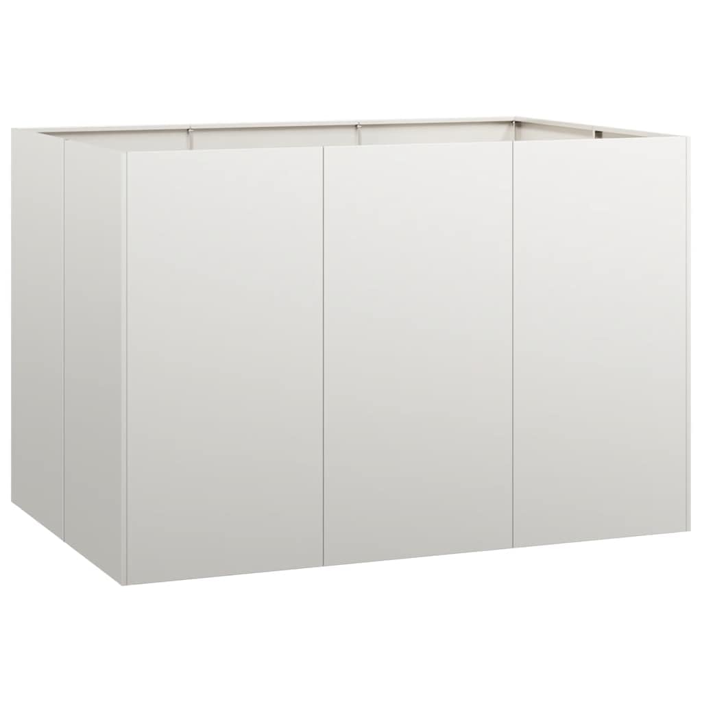Jardinière rectangulaire extérieur 120x80x80 cm en acier inoxydable